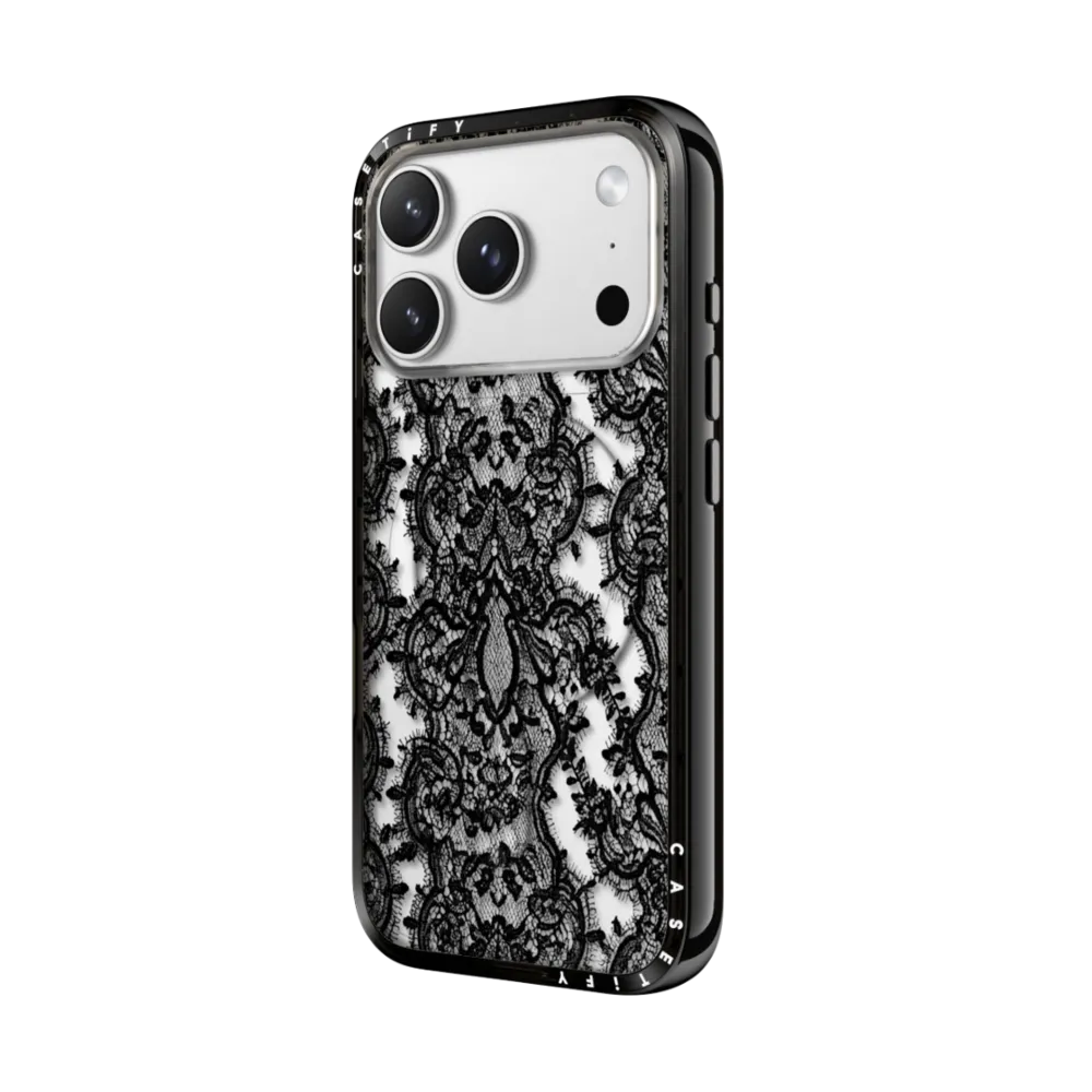 Compact iPhone 17 Pro Max Case MagSafe Compatible - Lace Pattern