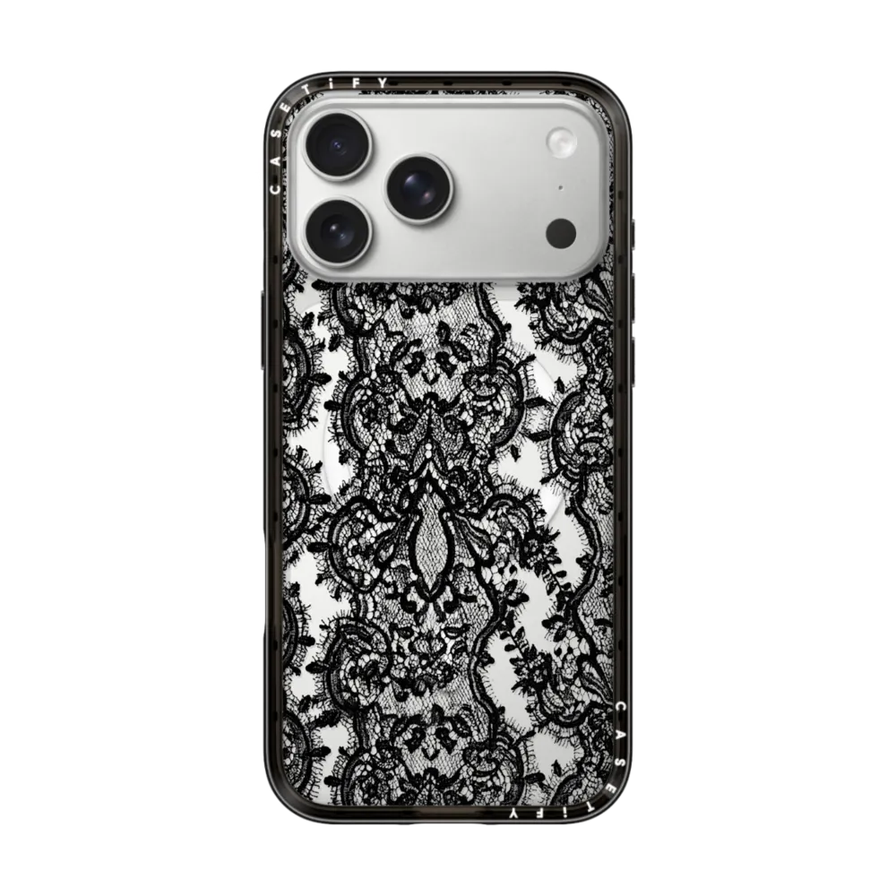 Compact iPhone 17 Pro Max Case MagSafe Compatible - Lace Pattern