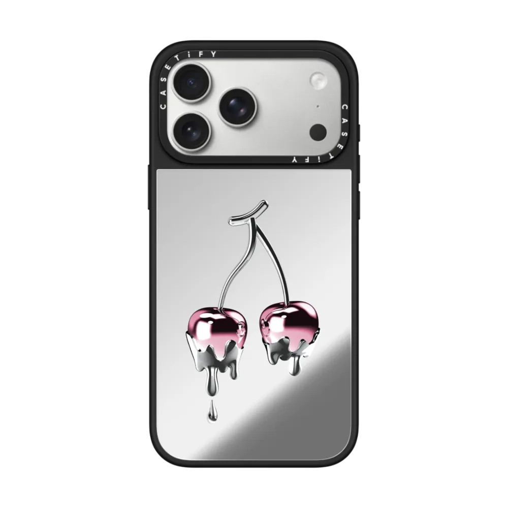 Mirror iPhone 17 Pro Max Case MagSafe Compatible - Colored Melting Cherry