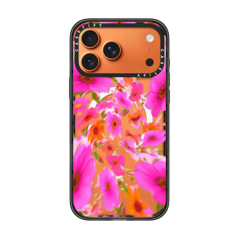 Impact iPhone 17 Pro Max Case MagSafe Compatible - Floral Swirl - Pink