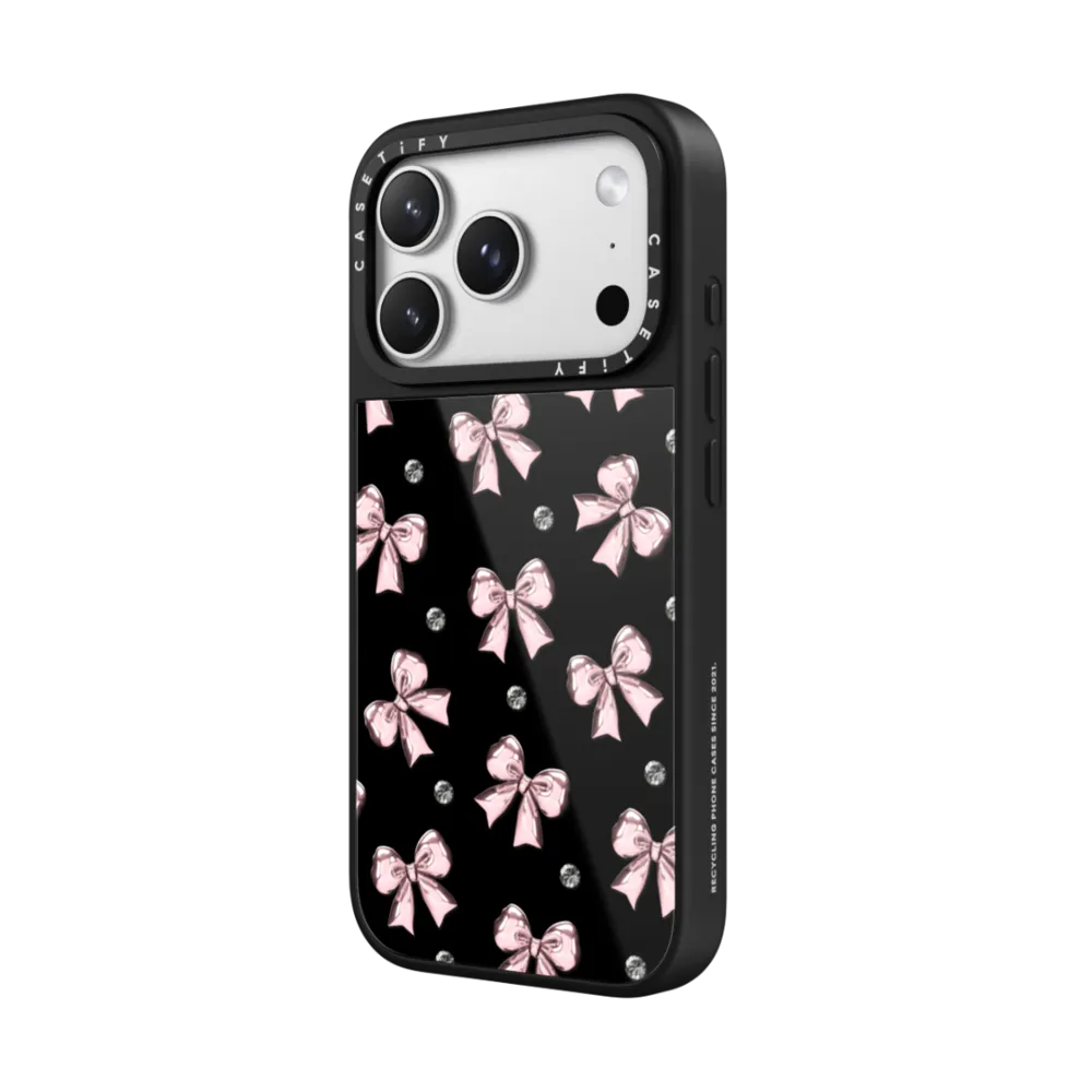 Glaze iPhone 17 Pro Max Case MagSafe Compatible - Metallic Pink Ribbon