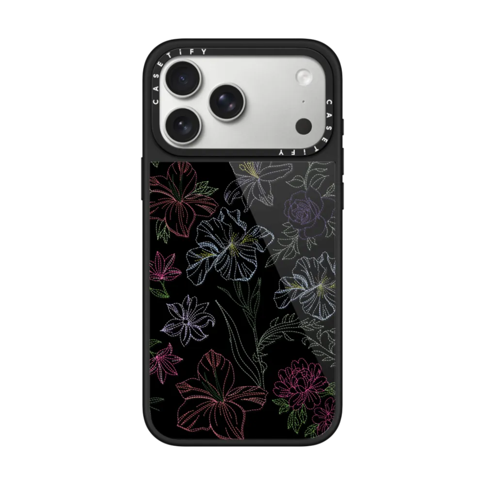 Glaze iPhone 17 Pro Max Case MagSafe Compatible - Embroidered Floral Garden