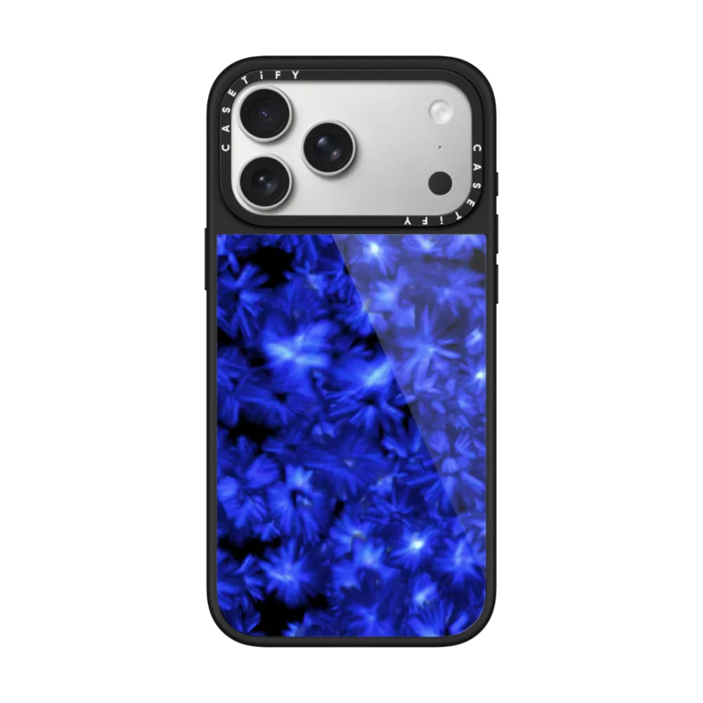 Glaze iPhone 17 Pro Max Case MagSafe Compatible - Floral Spell - Dainty Blue