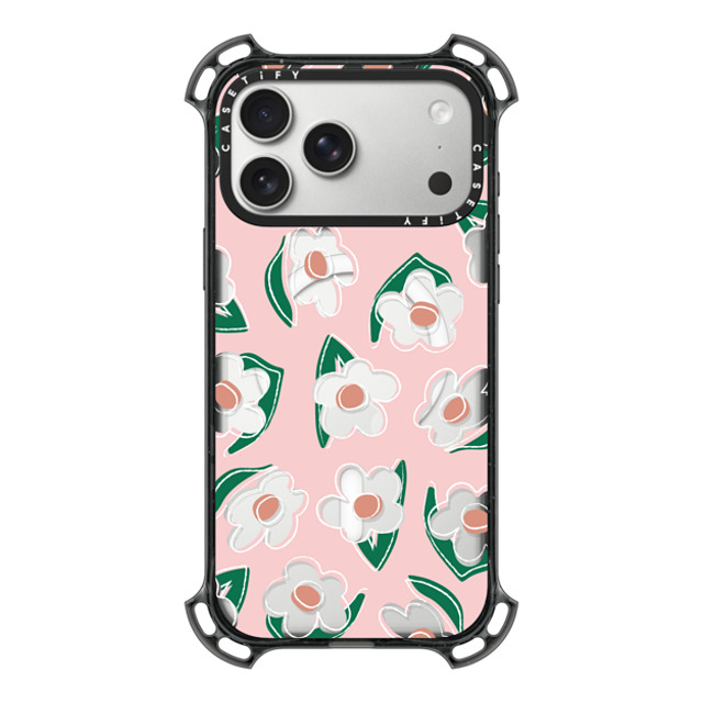 CASETiFY iPhone 17 Pro Max Case Black oEXP[X Floral t[ White Floral