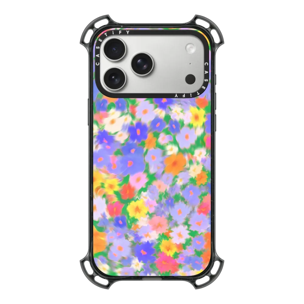 Glaze iPhone 17 Pro Max Case MagSafe Compatible - Floral Swirl - Purple