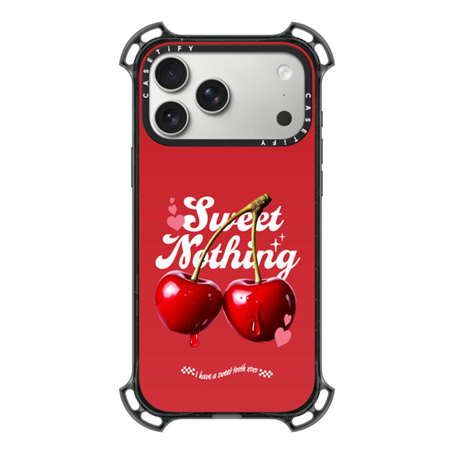 CASETiFY iPhone 17 Pro Max Case Black バウンスケース Cherry,Fruit Food,Fruit,Cherry Sweet Nothing CASETiFY iPhone 17 Pro Max Case Black バウンスケース Cherry,Fruit Food,Fruit,Cherry Sweet Nothing