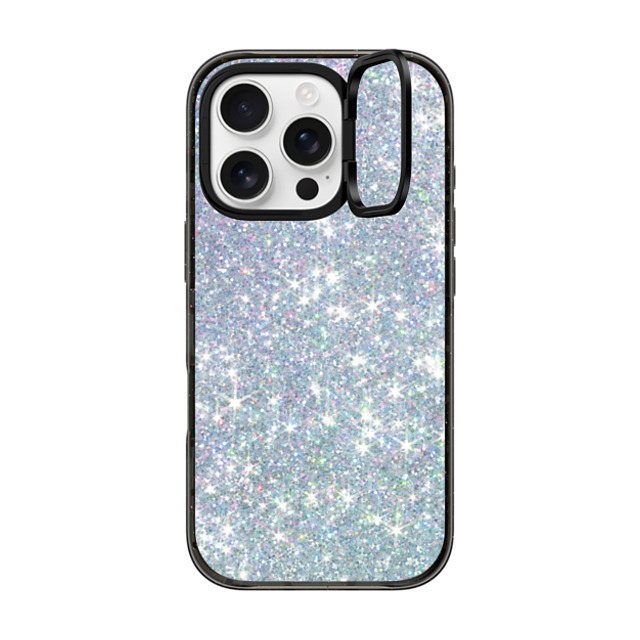 CASETiFY iPhone 16 Pro ケース ブラック インパクトリングスタンドケース MagSafe対応 GLITTER DREAM casetify_artist