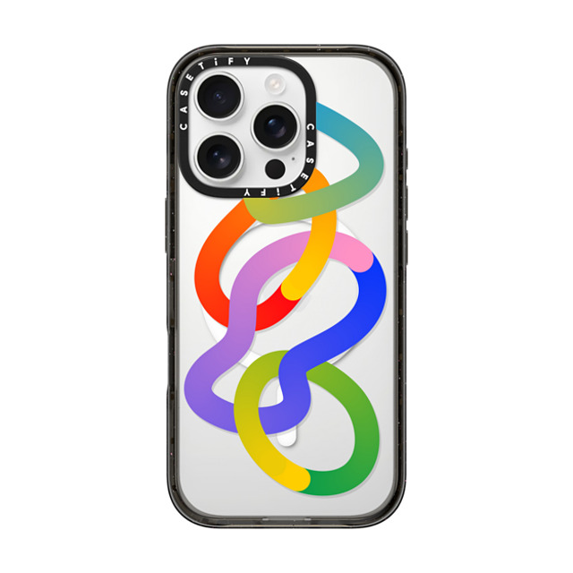 CASETiFY iPhone 16 Pro ケース ブラック インパクトケース MagSafe対応 Rainbow,Abstract Rainbow,Digital Art,Abstract Hula hoops Father's Day CASETiFY iPhone 16 Pro ケース ブラック インパクトケース MagSafe対応 Rainbow,Abstract Rainbow,Digital Art,Abstract Hula hoops Father's Day