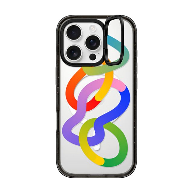 CASETiFY iPhone 16 Pro ケース ブラック インパクトリングスタンドケース MagSafe対応 Rainbow,Abstract Rainbow,Digital Art,Abstract Hula hoops Father's Day CASETiFY iPhone 16 Pro ケース ブラック インパクトリングスタンドケース MagSafe対応 Rainbow,Abstract Rainbow,Digital Art,Abstract Hula hoops Father's Day