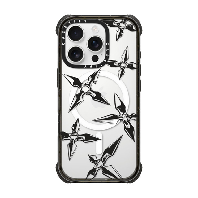 CASETiFY iPhone 16 Pro Case Black ウルトラ インパクトケース MagSafe 対応 Pattern,Line Art Pattern,Monochrome,Line Art Black Shuriken Father's Day CASETiFY iPhone 16 Pro Case Black ウルトラ インパクトケース MagSafe 対応 Pattern,Line Art Pattern,Monochrome,Line Art Black Shuriken Father's Day