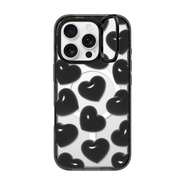 CASETiFY iPhone 16 Pro ケース ブラック インパクトリングスタンドケース MagSafe対応 Pattern,Monochrome Pattern,Monochrome Black Hearts Father's Day CASETiFY iPhone 16 Pro ケース ブラック インパクトリングスタンドケース MagSafe対応 Pattern,Monochrome Pattern,Monochrome Black Hearts Father's Day