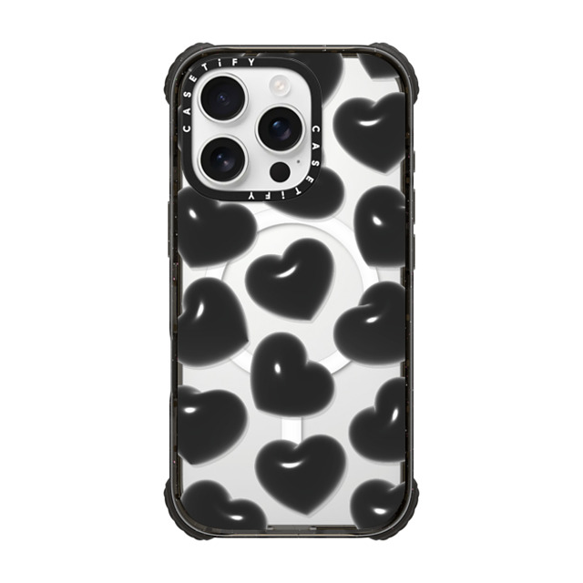 CASETiFY iPhone 16 Pro ケース ブラック ウルトラ インパクトケース MagSafe 対応 Pattern,Monochrome Pattern,Monochrome Black Hearts Father's Day CASETiFY iPhone 16 Pro ケース ブラック ウルトラ インパクトケース MagSafe 対応 Pattern,Monochrome Pattern,Monochrome Black Hearts Father's Day