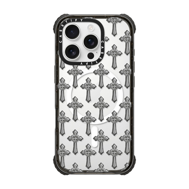CASETiFY iPhone 16 Pro Case Black ウルトラ インパクトケース MagSafe 対応 Pattern,Monochrome Pattern,Monochrome Chrome Cross Back to School CASETiFY iPhone 16 Pro Case Black ウルトラ インパクトケース MagSafe 対応 Pattern,Monochrome Pattern,Monochrome Chrome Cross Back to School