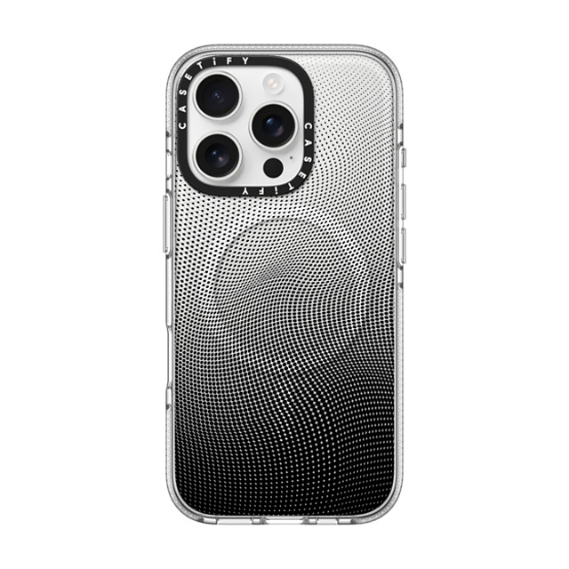 CASETiFY iPhone 16 Pro ケース クリア クリア ケース MagSafe対応 Checkered,Monochrome,Gradient Gradient Spots