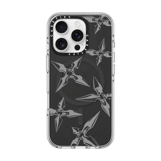 CASETiFY iPhone 16 Pro Case クリア クリア ケース MagSafe対応 Pattern,Line Art Pattern,Line Art,Monochrome Ash Shuriken Father's Day CASETiFY iPhone 16 Pro Case クリア クリア ケース MagSafe対応 Pattern,Line Art Pattern,Line Art,Monochrome Ash Shuriken Father's Day