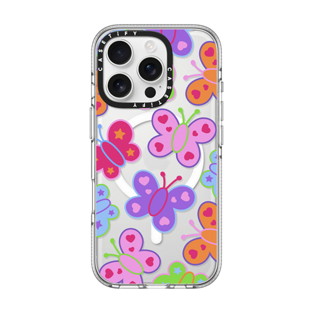 CASETiFY iPhone 16 Pro ケース クリア クリア ケース MagSafe対応 Butterfly,Animal Animal,Butterfly,Maximalism,Y2K Butterfly Folk Father's Day CASETiFY iPhone 16 Pro ケース クリア クリア ケース MagSafe対応 Butterfly,Animal Animal,Butterfly,Maximalism,Y2K Butterfly Folk Father's Day