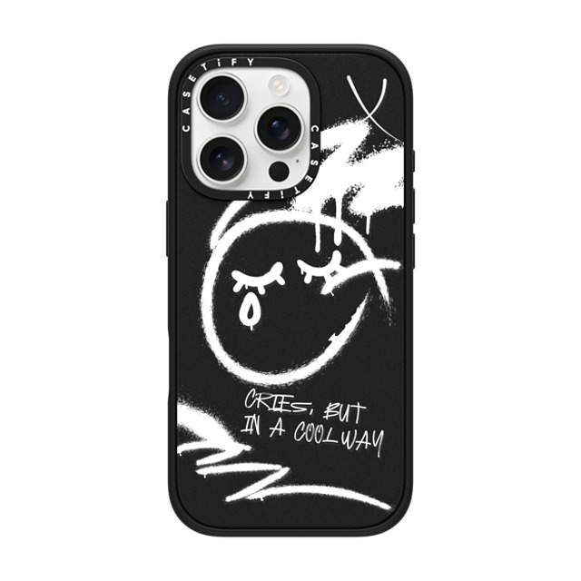 CASETiFY iPhone 16 Pro ケース マットブラック インパクトケース MagSafe対応 Monochrome,Street Art Monochrome,Street Art Cries, But in a Cool Way Father's Day CASETiFY iPhone 16 Pro ケース マットブラック インパクトケース MagSafe対応 Monochrome,Street Art Monochrome,Street Art Cries, But in a Cool Way Father's Day