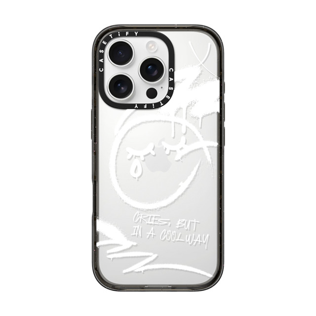 CASETiFY iPhone 16 Pro ケース ブラック インパクトケース Monochrome,Street Art Monochrome,Street Art Cries, But in a Cool Way Back to School CASETiFY iPhone 16 Pro ケース ブラック インパクトケース Monochrome,Street Art Monochrome,Street Art Cries, But in a Cool Way Back to School