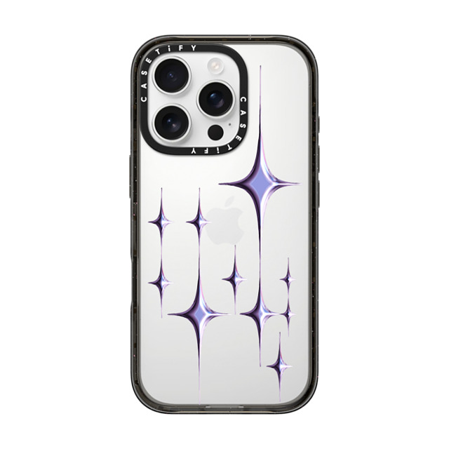 CASETiFY iPhone 16 Pro Case Black インパクトケース Star Star Chrome Sparkles - Purple Mother's Day CASETiFY iPhone 16 Pro Case Black インパクトケース Star Star Chrome Sparkles - Purple Mother's Day