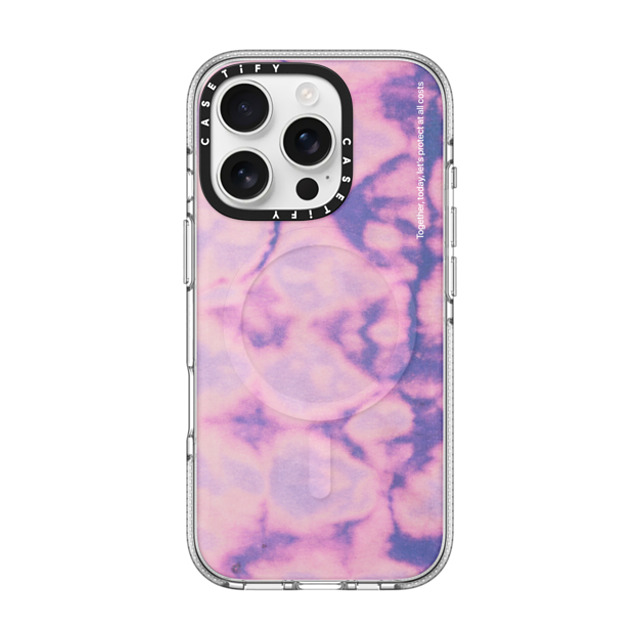 CASETiFY iPhone 16 Pro ケース クリア クリア ケース MagSafe対応 Abstract Abstract Lilac Purple Dye Father's Day CASETiFY iPhone 16 Pro ケース クリア クリア ケース MagSafe対応 Abstract Abstract Lilac Purple Dye Father's Day