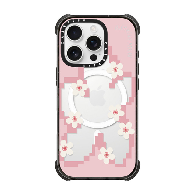 CASETiFY iPhone 16 Pro ケース ブラック ウルトラ インパクトケース MagSafe 対応 Pink Pixel Sakura casetify_artist Back to School CASETiFY iPhone 16 Pro ケース ブラック ウルトラ インパクトケース MagSafe 対応 Pink Pixel Sakura casetify_artist Back to School