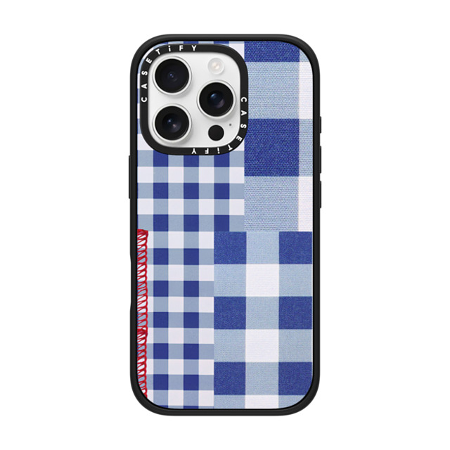 CASETiFY iPhone 16 Pro ケース マットブラック インパクトケース Gingham Picnic casetify_artist