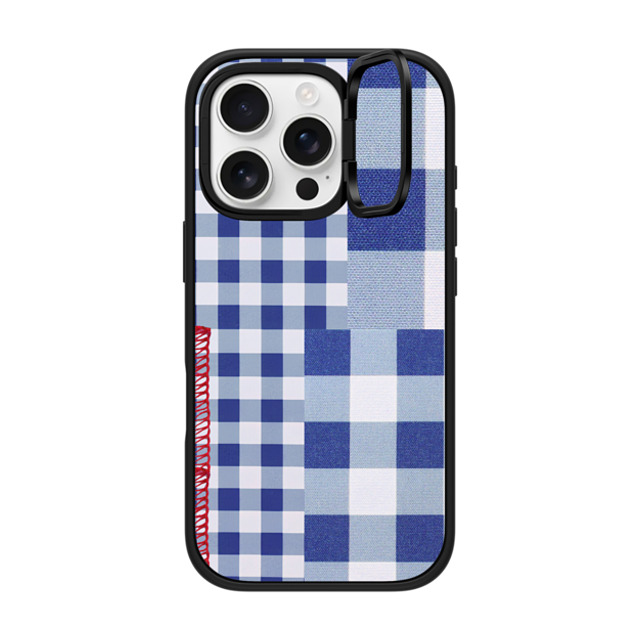 CASETiFY iPhone 16 Pro Case Matte Black インパクトリングスタンドケース MagSafe対応 Gingham Picnic casetify_artist CASETiFY iPhone 16 Pro Case Matte Black インパクトリングスタンドケース MagSafe対応 Gingham Picnic casetify_artist