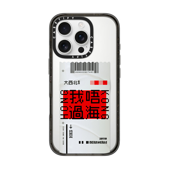 CASETiFY iPhone 16 Pro ケース ブラック インパクトケース MagSafe対応 Ticket - Taxi casetify_artist