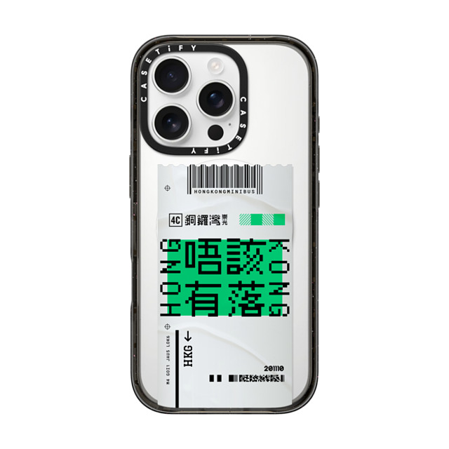 CASETiFY iPhone 16 Pro ケース ブラック インパクトケース MagSafe対応 Ticket - Minibus casetify_artist