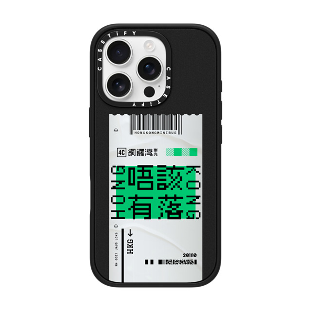 CASETiFY iPhone 16 Pro ケース マットブラック インパクトケース MagSafe対応 Ticket - Minibus casetify_artist