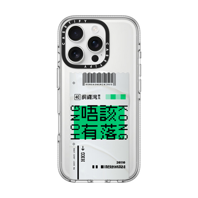 CASETiFY iPhone 16 Pro ケース クリア クリア ケース MagSafe対応 Ticket - Minibus casetify_artist