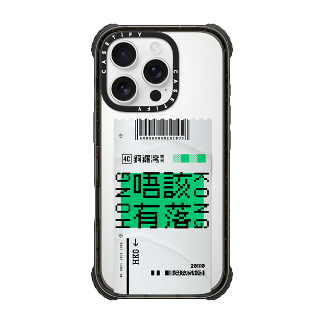 CASETiFY iPhone 16 Pro Case Black ウルトラ インパクトケース MagSafe 対応 Ticket - Minibus casetify_artist CASETiFY iPhone 16 Pro Case Black ウルトラ インパクトケース MagSafe 対応 Ticket - Minibus casetify_artist