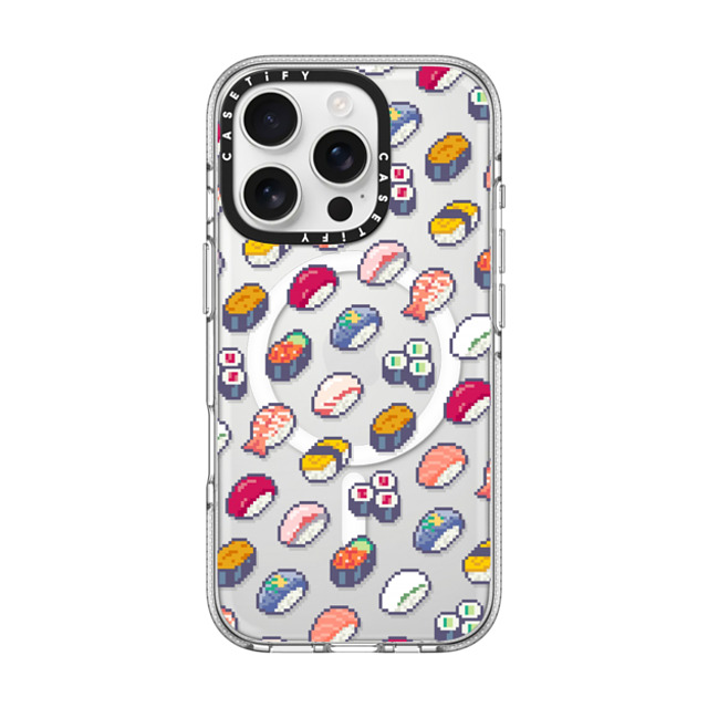 CASETiFY iPhone 16 Pro ケース クリア クリア ケース MagSafe対応 Sushi Pixel casetify_artist Back to School CASETiFY iPhone 16 Pro ケース クリア クリア ケース MagSafe対応 Sushi Pixel casetify_artist Back to School