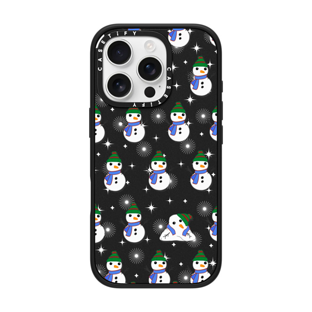 CASETiFY iPhone 16 Pro ケース マットブラック インパクトケース MagSafe対応 Snowman Meltdown casetify_artist