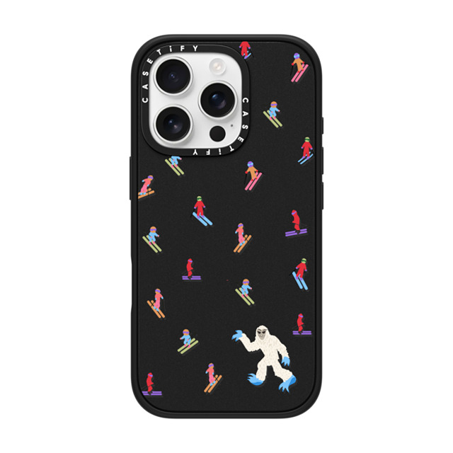 CASETiFY iPhone 16 Pro ケース マットブラック インパクトケース MagSafe対応 Ski Free casetify_artist