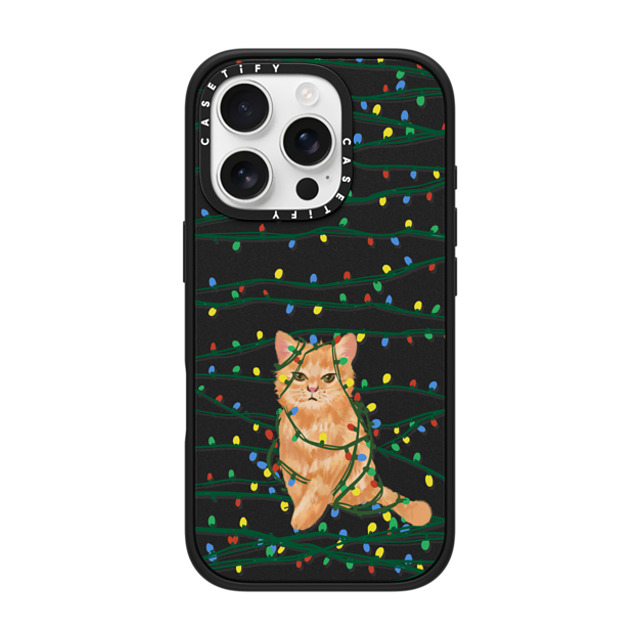 CASETiFY iPhone 16 Pro ケース マットブラック インパクトケース MagSafe対応 Meowy Catmas casetify_artist