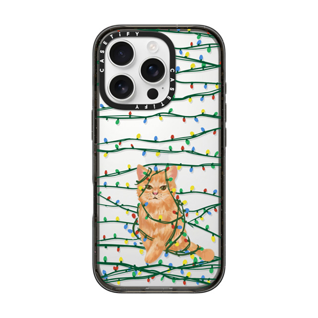 CASETiFY iPhone 16 Pro ケース ブラック インパクトケース Meowy Catmas casetify_artist