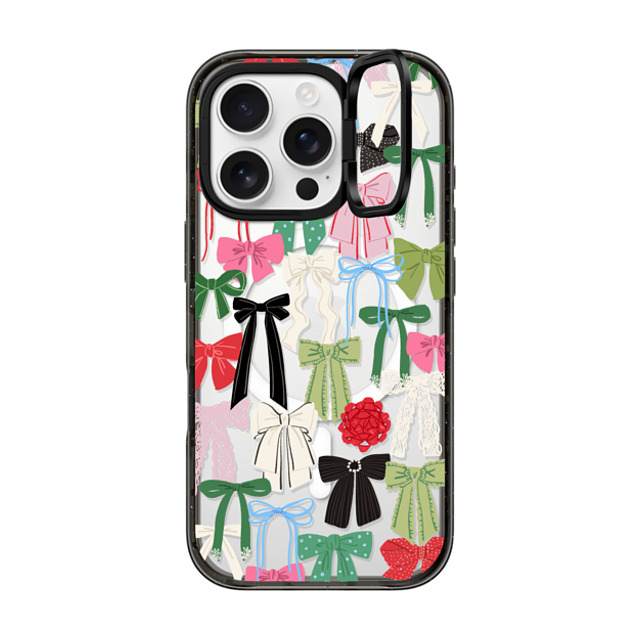 CASETiFY iPhone 16 Pro ケース ブラック インパクトリングスタンドケース MagSafe対応 Put A Bow On It casetify_artist