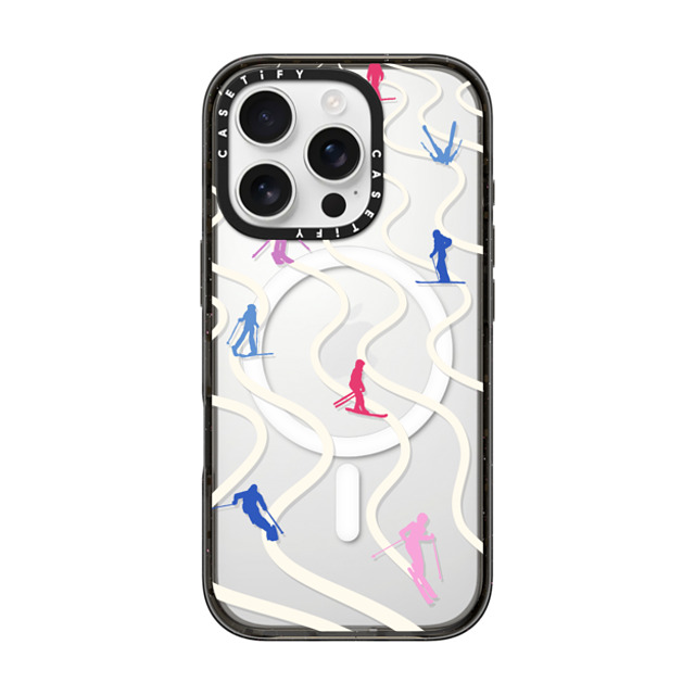 CASETiFY iPhone 16 Pro ケース ブラック インパクトケース MagSafe対応 Downhill Skiing casetify_artist