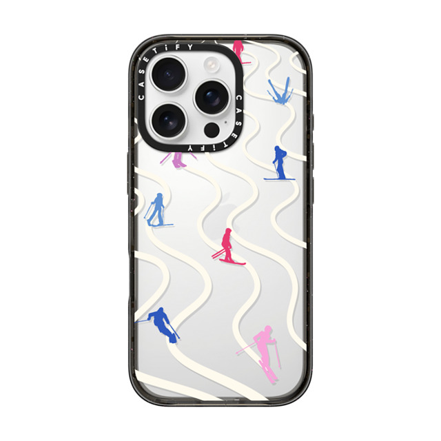 CASETiFY iPhone 16 Pro ケース ブラック インパクトケース Downhill Skiing casetify_artist