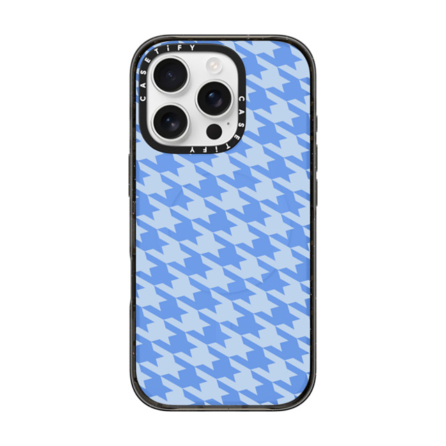 CASETiFY iPhone 16 Pro Case Black Impact Case MagSafe Compatible Blue Houndstooth casetify_artist Mother's Day CASETiFY iPhone 16 Pro Case Black Impact Case MagSafe Compatible Blue Houndstooth casetify_artist Mother's Day