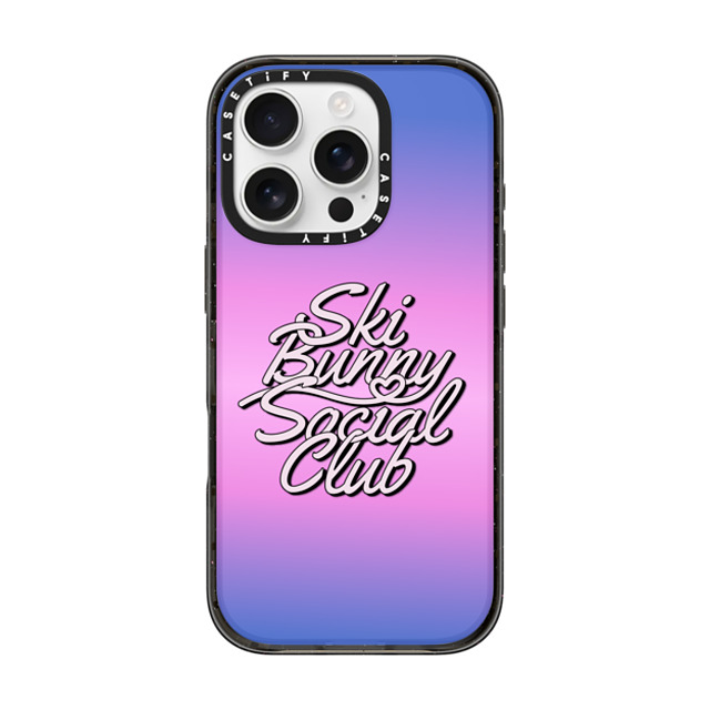 CASETiFY iPhone 16 Pro ケース ブラック インパクトケース Ski Bunny Social Club casetify_artist