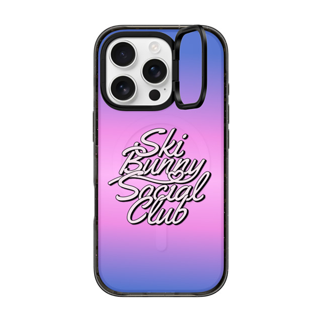 CASETiFY iPhone 16 Pro ケース ブラック インパクトリングスタンドケース MagSafe対応 Ski Bunny Social Club casetify_artist