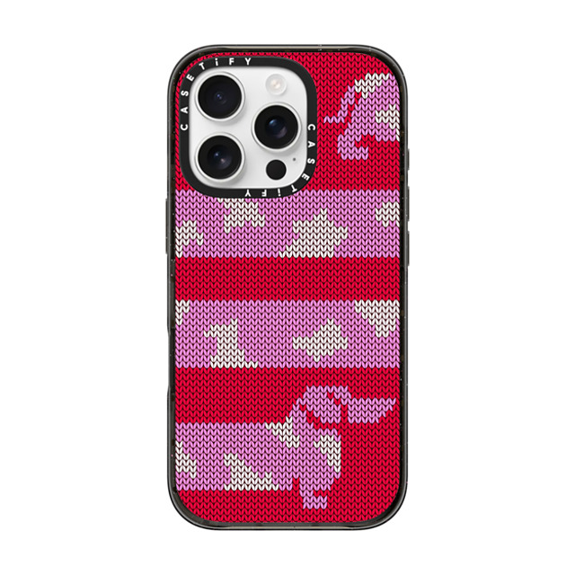 CASETiFY iPhone 16 Pro ケース ブラック インパクトケース Dachschund Sweater casetify_artist