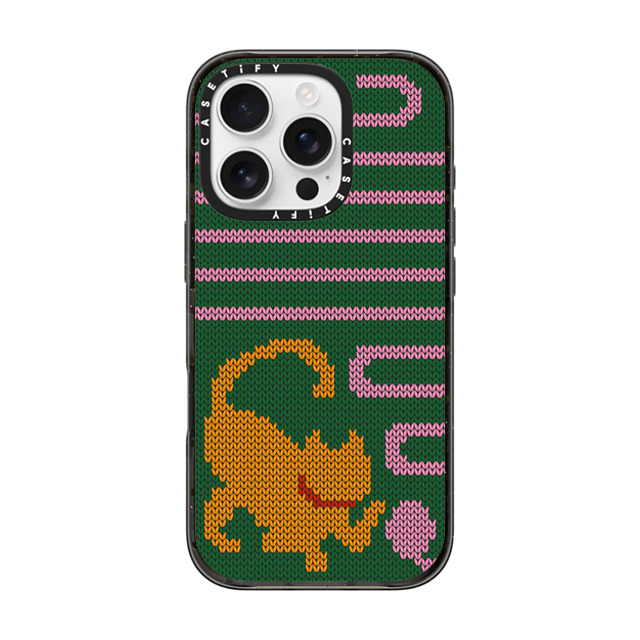 CASETiFY iPhone 16 Pro ケース ブラック インパクトケース MagSafe対応 Cat Mas Sweater casetify_artist