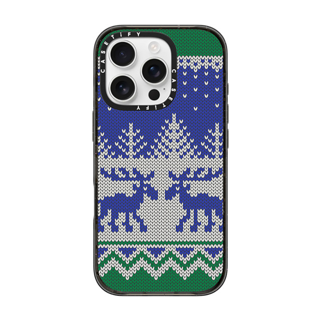 CASETiFY iPhone 16 Pro ケース ブラック インパクトケース Christ-Moose Sweater casetify_artist