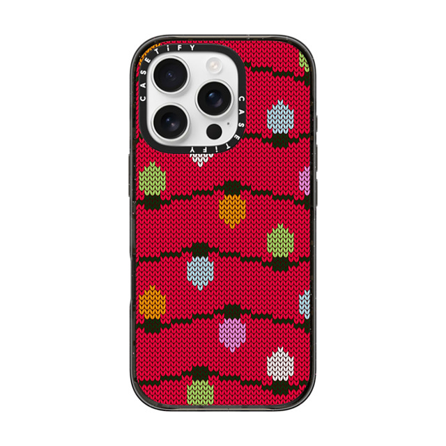 CASETiFY iPhone 16 Pro ケース ブラック インパクトケース MagSafe対応 Ugly Christmas Sweater casetify_artist