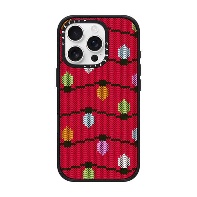 CASETiFY iPhone 16 Pro ケース マットブラック インパクトケース Ugly Christmas Sweater casetify_artist