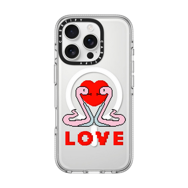 CASETiFY iPhone 16 Pro ケース クリア クリア ケース MagSafe対応 Pixel Snake casetify_artist