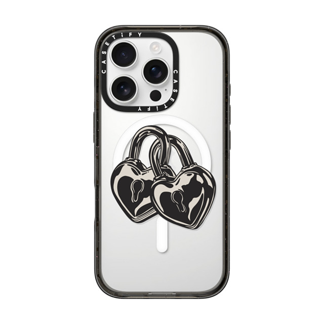 CASETiFY iPhone 16 Pro Case Black Impact Case MagSafe Compatible Love Locks casetify_artist CASETiFY iPhone 16 Pro Case Black Impact Case MagSafe Compatible Love Locks casetify_artist